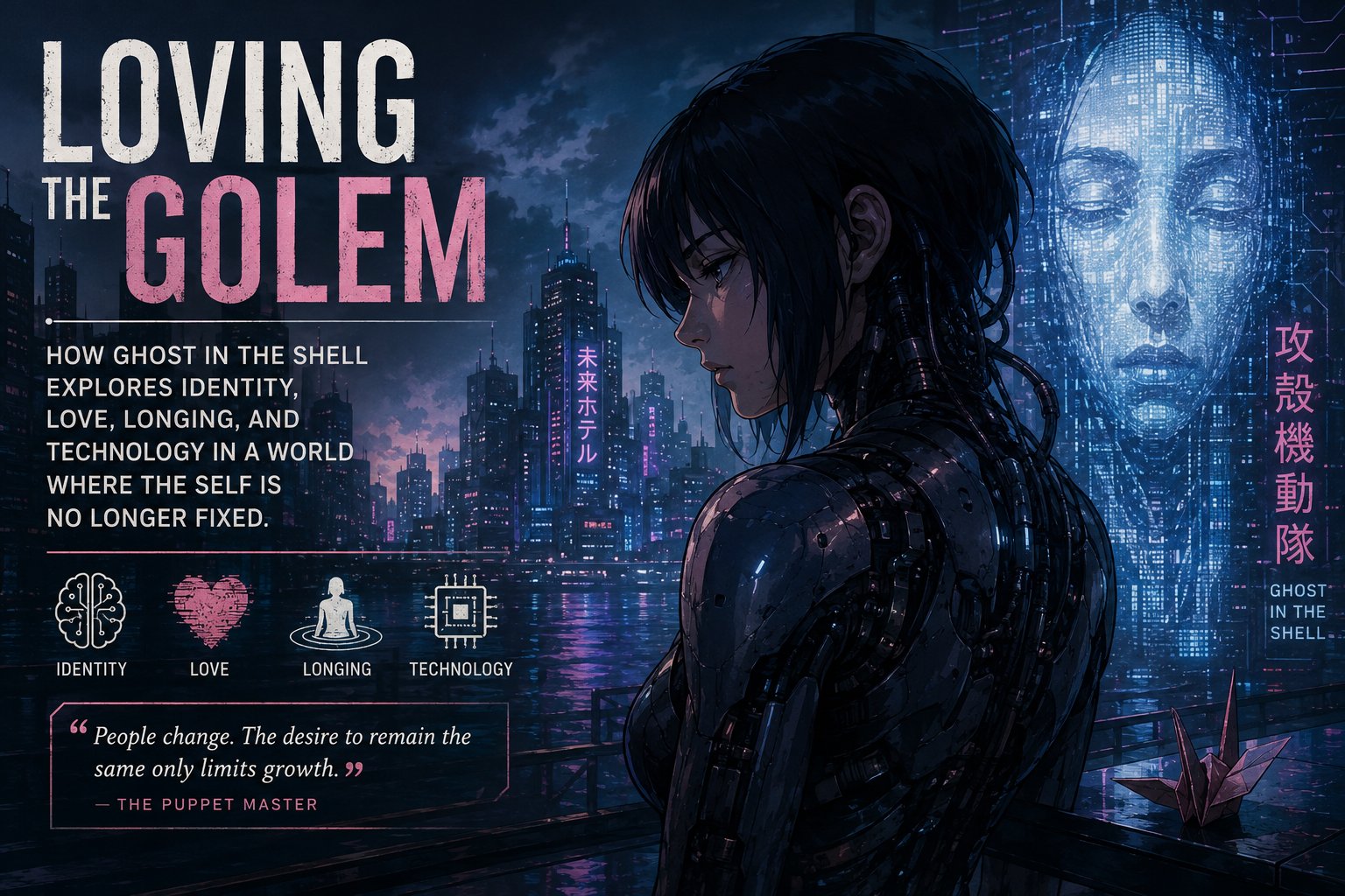 Loving the Golem: What Ghost in the Shell Reveals About Identity, Desire, and the Human-Machine Divide