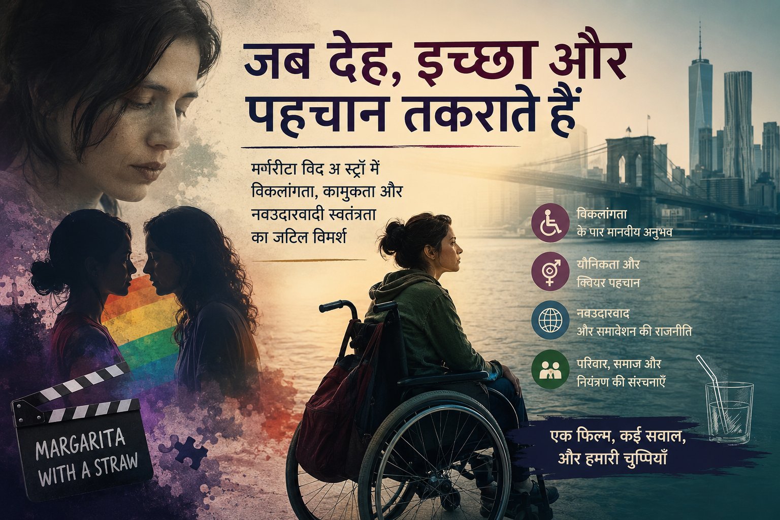 जब देह, इच्छा और पहचान टकराते हैं: मर्गरीटा विद अ स्ट्रॉ में विकलांगता, यौनिकता,  और नवउदारवादी स्वतंत्रता का जटिल विमर्श