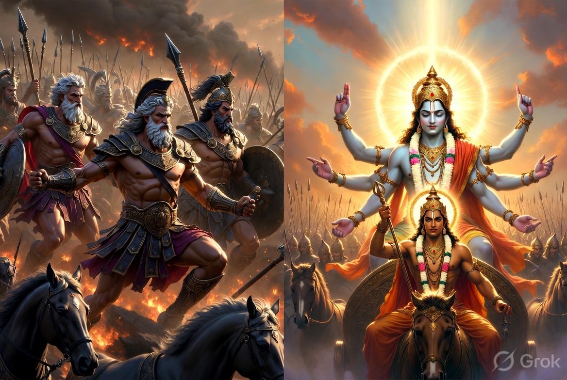 होमर और वेदव्यास के देवता: ग्रीक और भारतीय महाकाव्यों में ईश्वर का अनोखा चित्रण