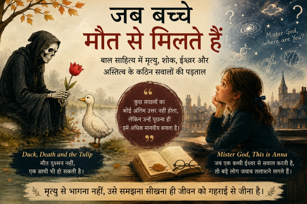 जब बच्चे मौत से मिलते हैं: Duck, Death and the Tulip और Mister God, This Is Anna हमें क्या सिखाते हैं?
