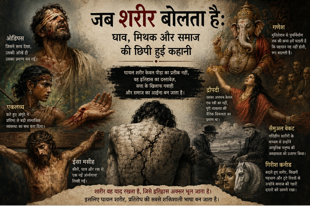 जब शरीर बोलता है: घाव, मिथक और समाज की छिपी हुई कहानी