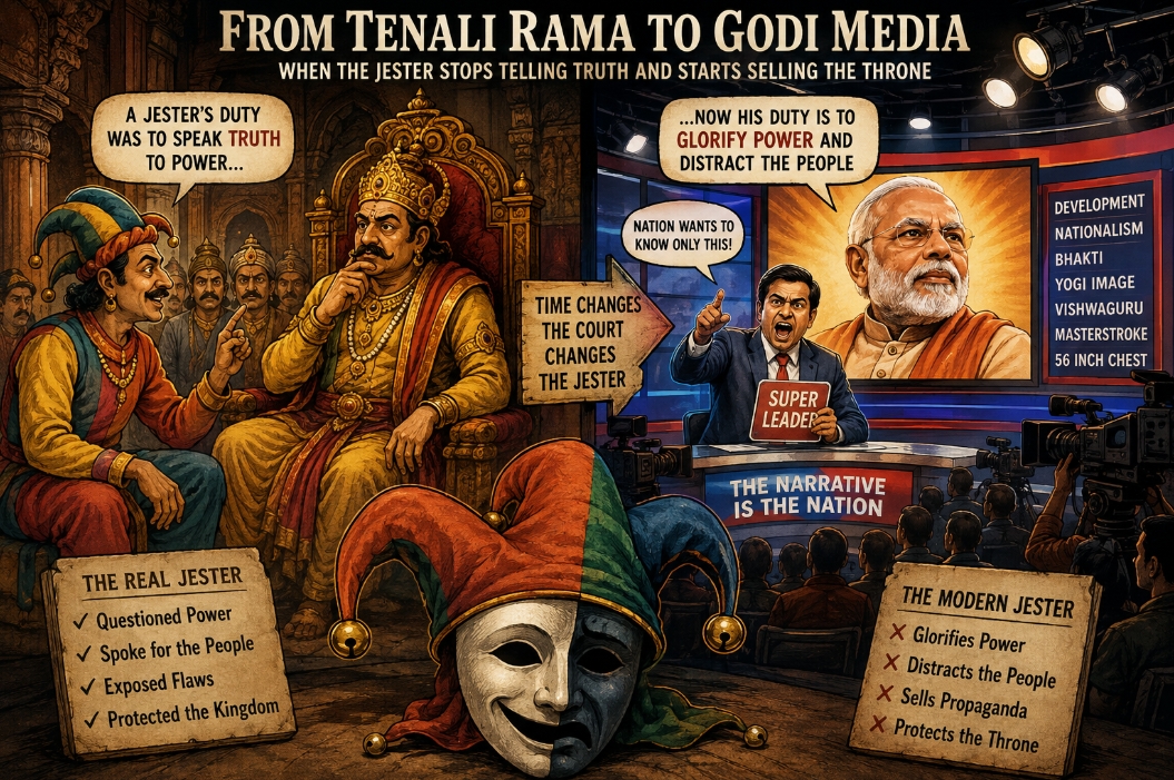 From Tenali Rama to Prime-Time Darbar: When the Jester Became the Court Historian
