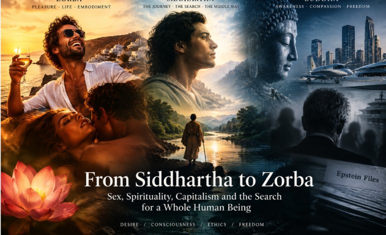 Osho’s Zorba the Buddha Paradox, Hermann Hesse Siddhartha, sex spirituality capitalism